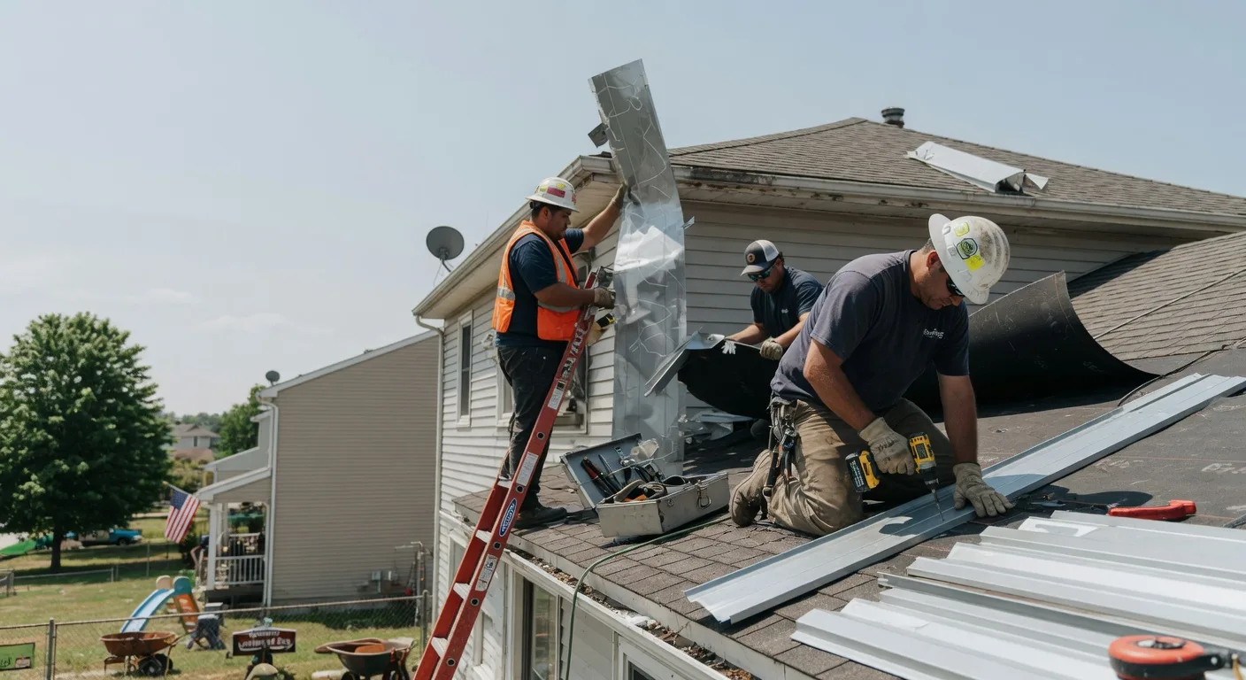 Storm Damage Metal Roof Repair in Crow Agency, MT